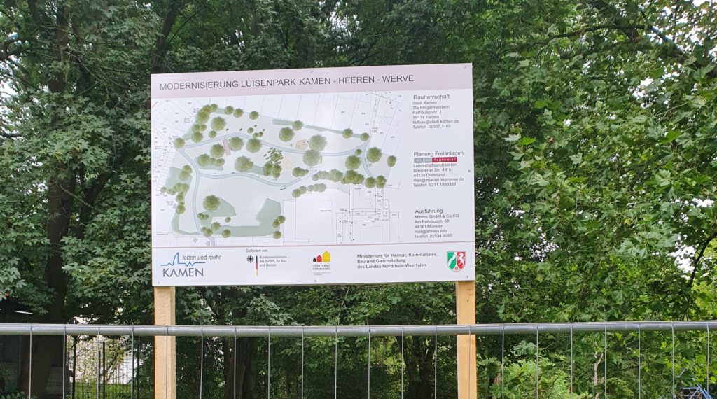 Baustellen: im Luisenpark geht's los - Ortsmitte auf der Zielgeraden